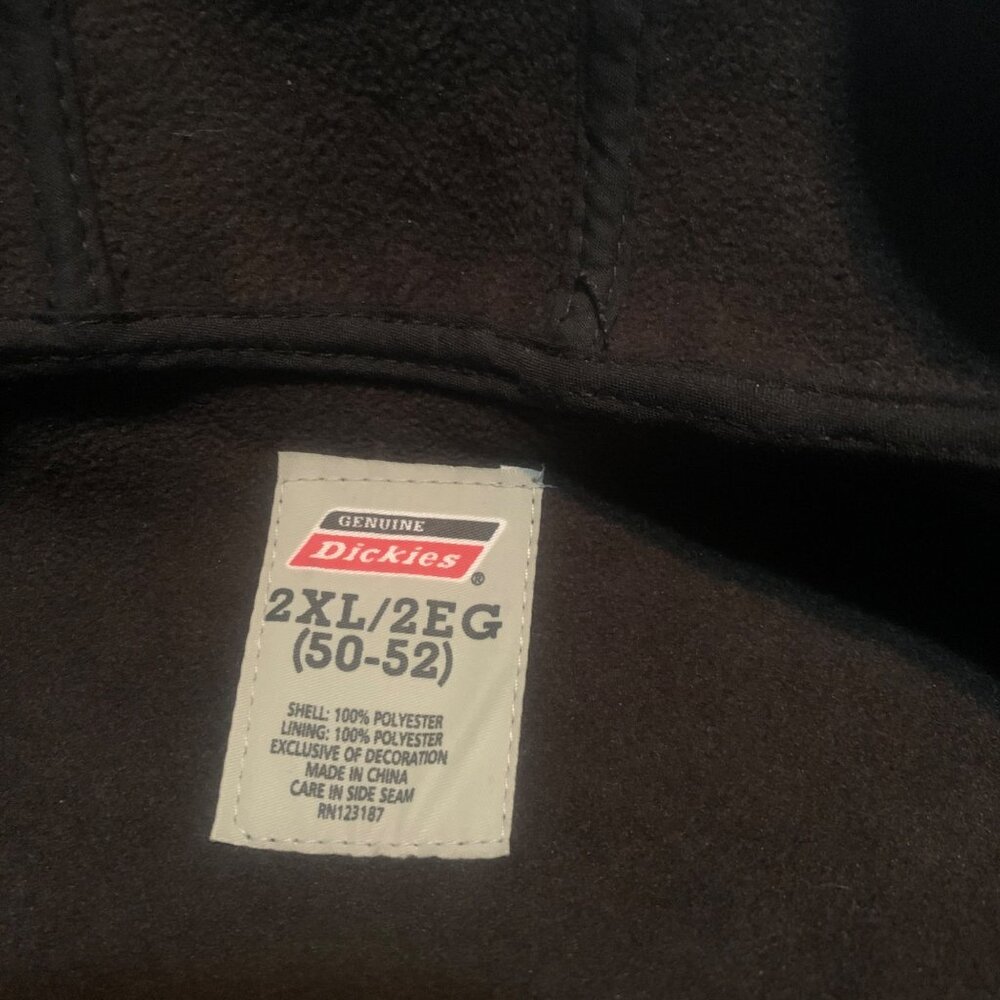 Dickies Mens Jacket 2XL Blue & Black Plaid Hooded Fleece Lining Chore - Picture 8 of 10